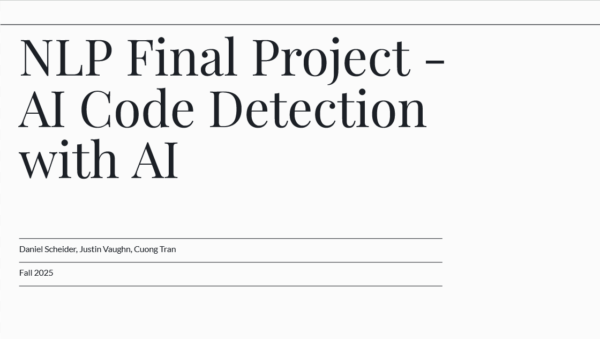 First slide of the presentation