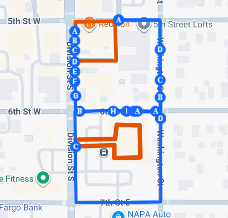 Path I walked through the Northfield blocks for the project.